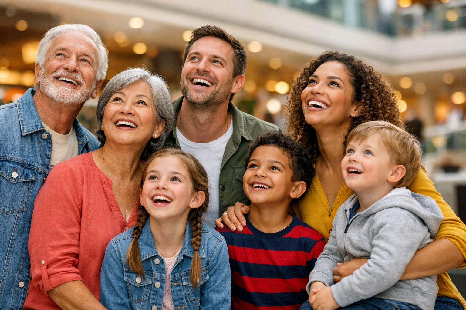 Multigenerational family enjoying venue experience together