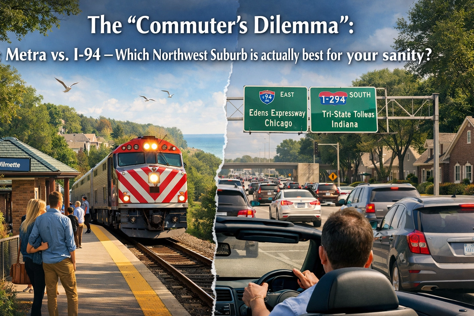 The "Commuter's Dilemma": Metra vs. I-94 – Which Northwest Suburb is actually best for your sanity?