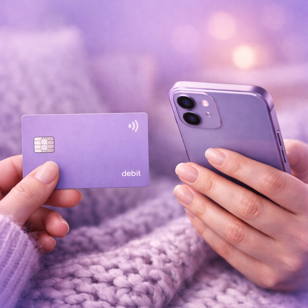 Someone holding a smartphone and bank card to receive an instant bad credit loan in Canada securely.