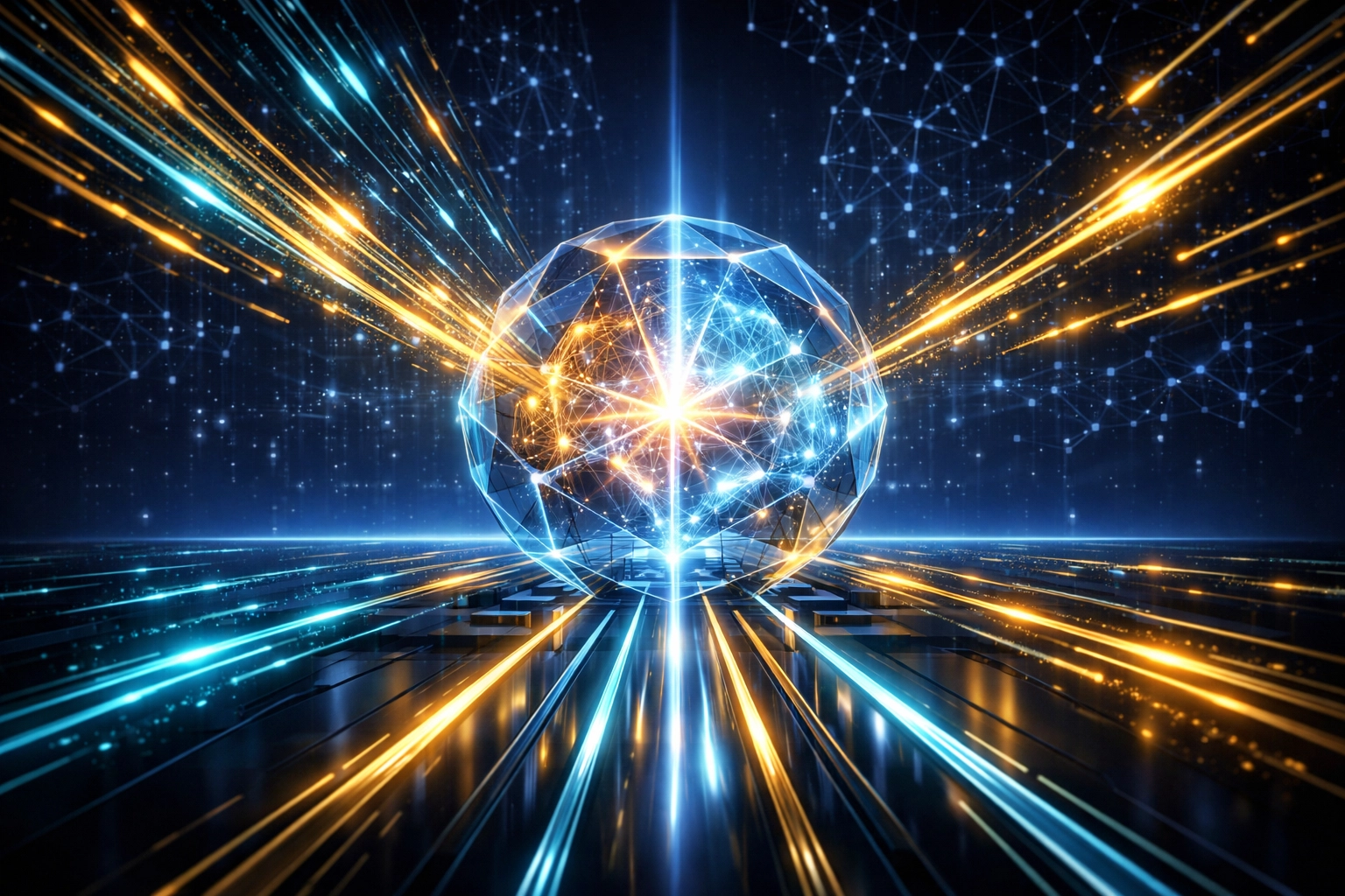 AI neural network illustrating Larecoin's proactive transaction routing for faster crypto payments.