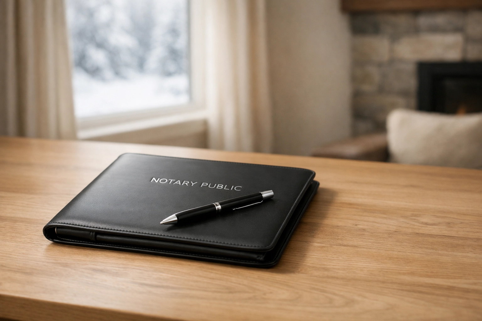 Professional notary supplies ready for in-home service in Alaska