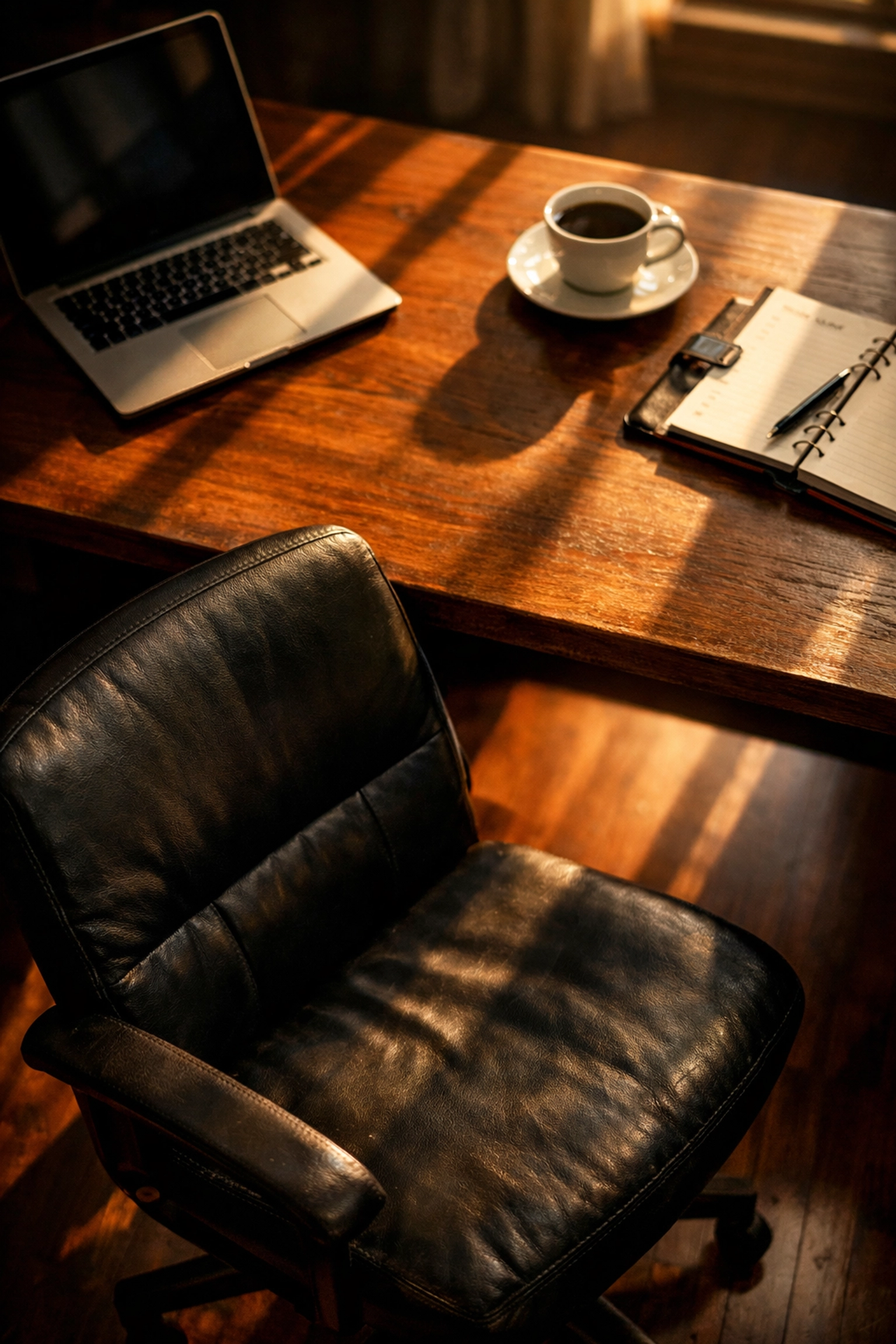 Empty workspace with abandoned desk symbolizing procrastination and delayed action on important tasks