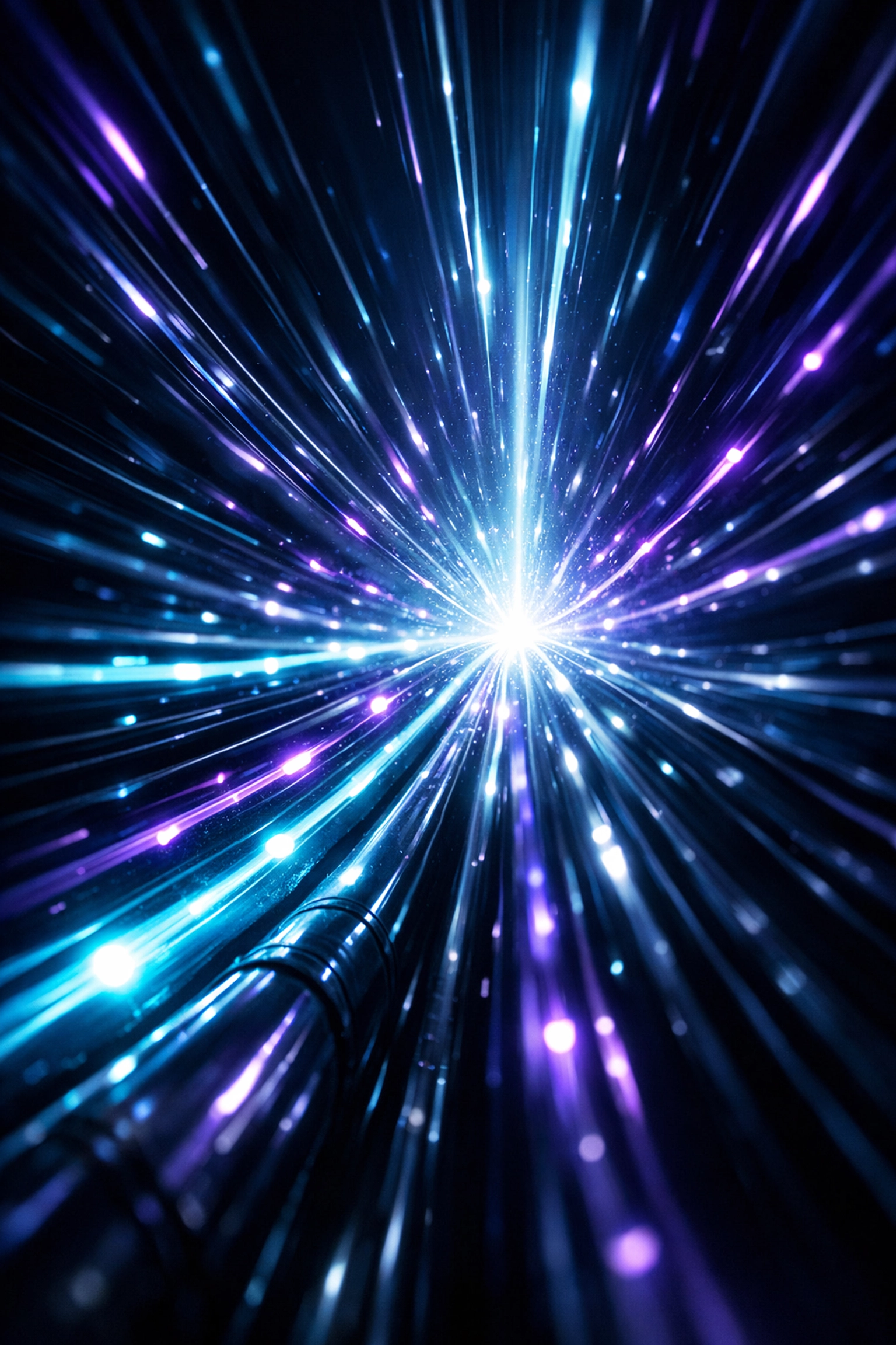 Speed light trails representing fast website loading times and optimized technical SEO performance.