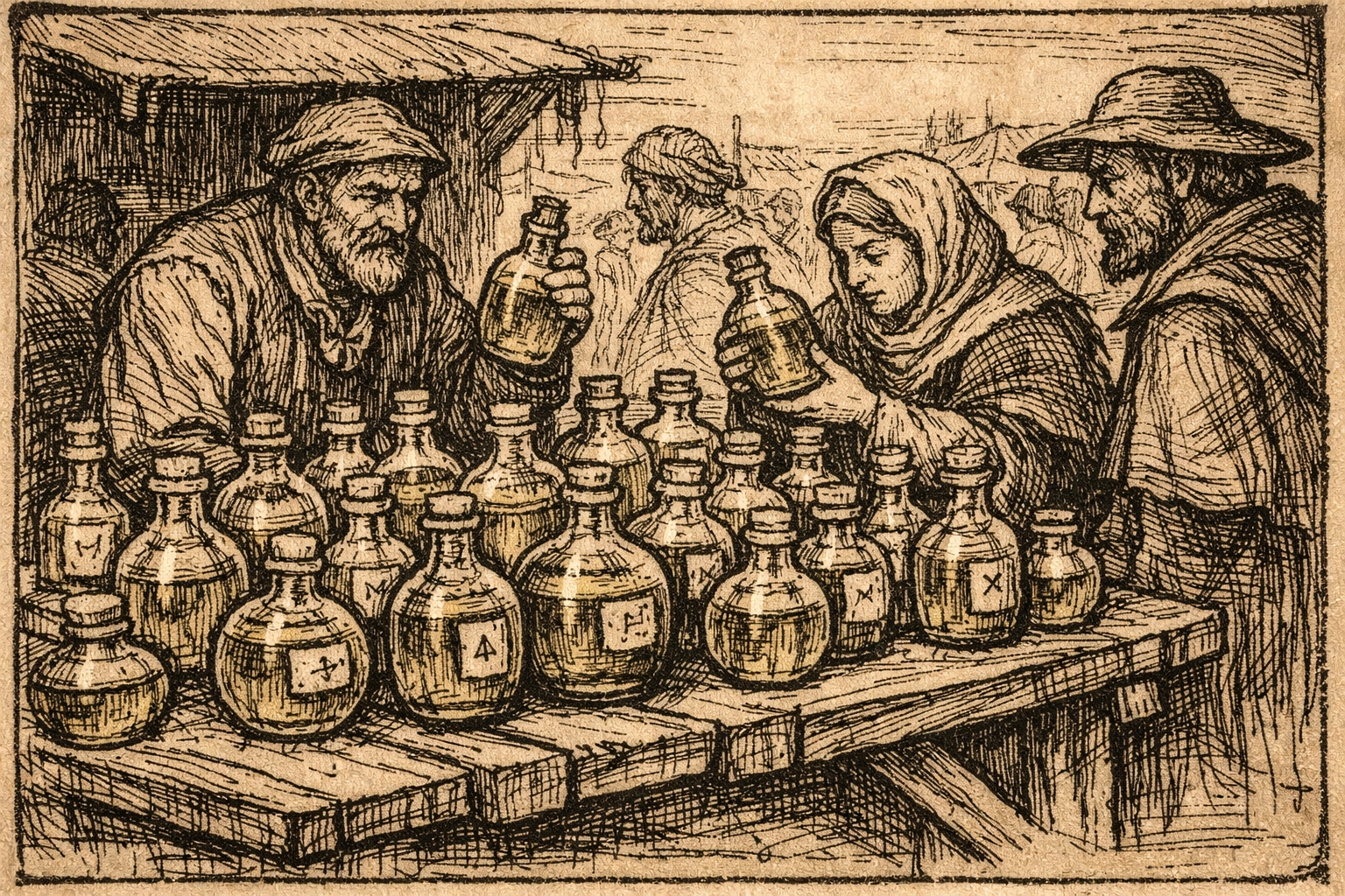 [Image 2] Market stall with many jars