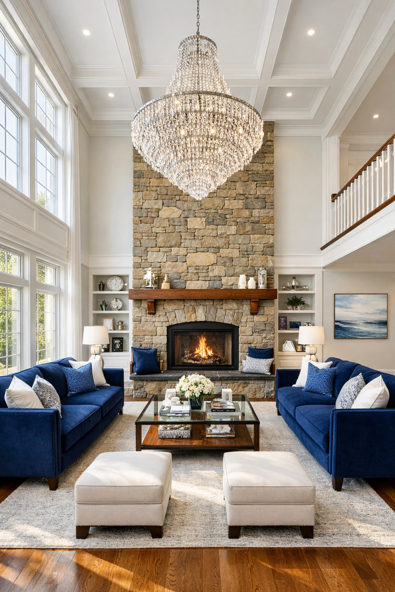 Spotless luxury home in Foxborough showing the results of a ninja-level top-to-bottom house cleaning.