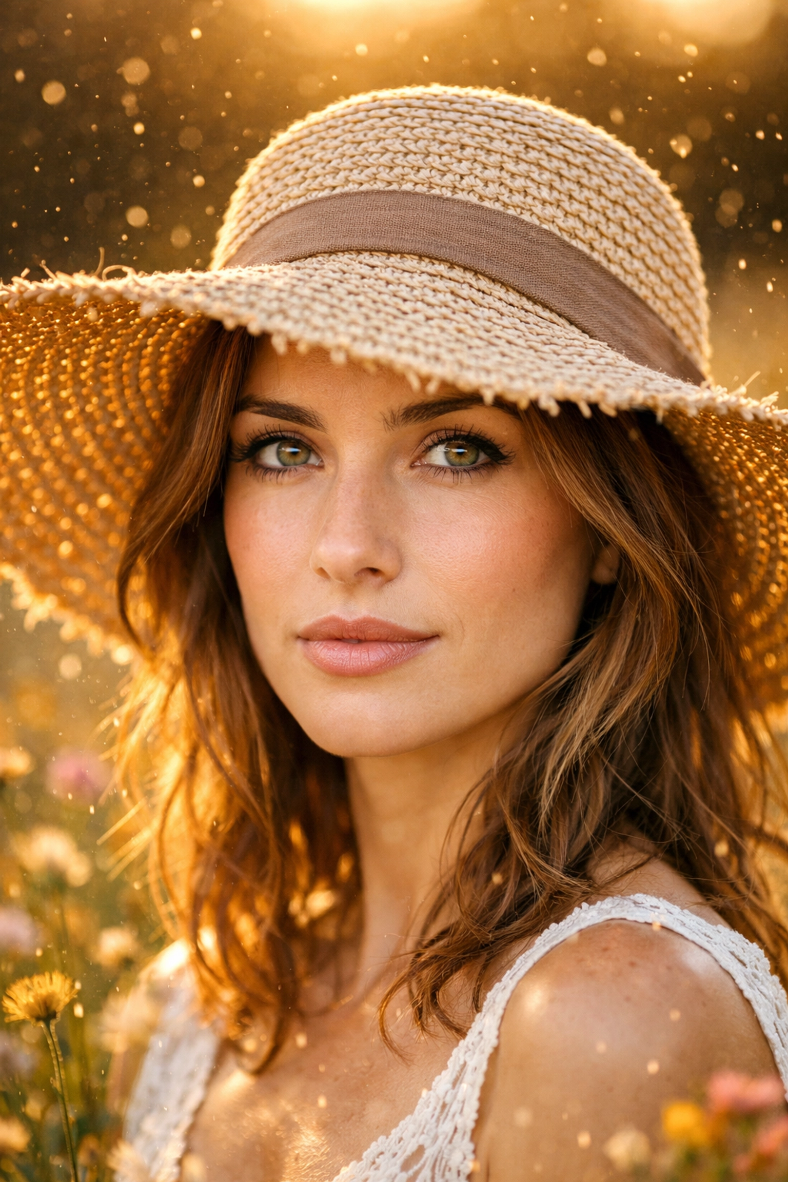 How to Compress Massive Photo Batches in Seconds with Pixel-Shrink.com 2 Sharp close-up portrait of a woman in a wildflower field during golden hour, showcasing professional image quality.