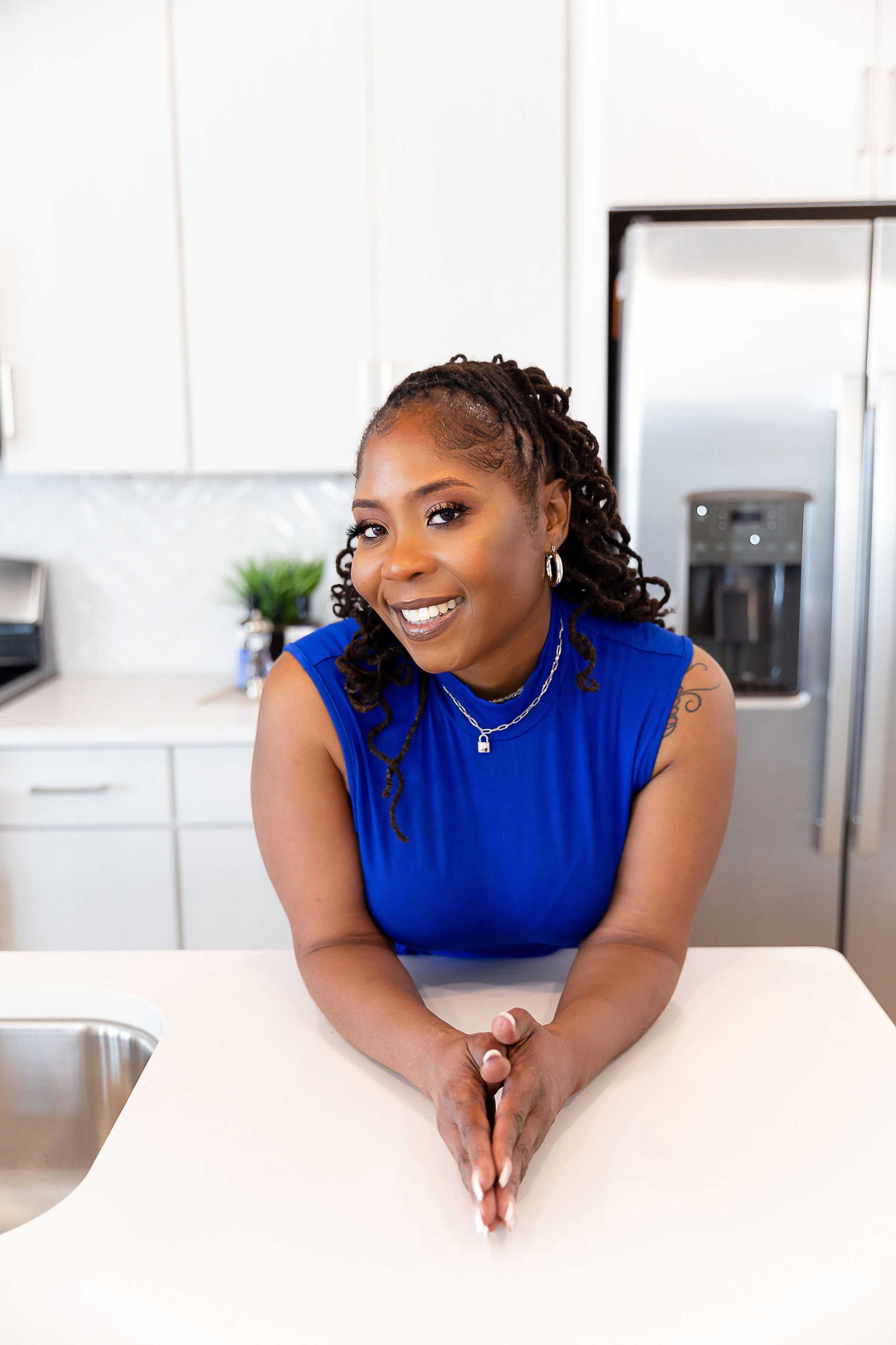 Real Estate Agent in Modern Kitchen