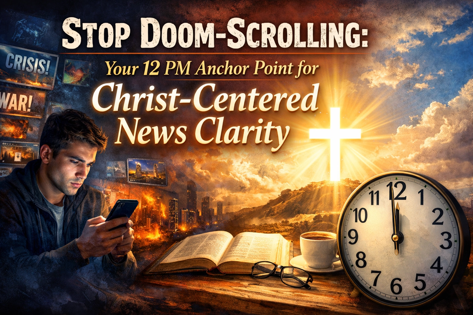 [HERO] Stop Doom-Scrolling: Your 12 PM Anchor Point for Christ-Centered News Clarity