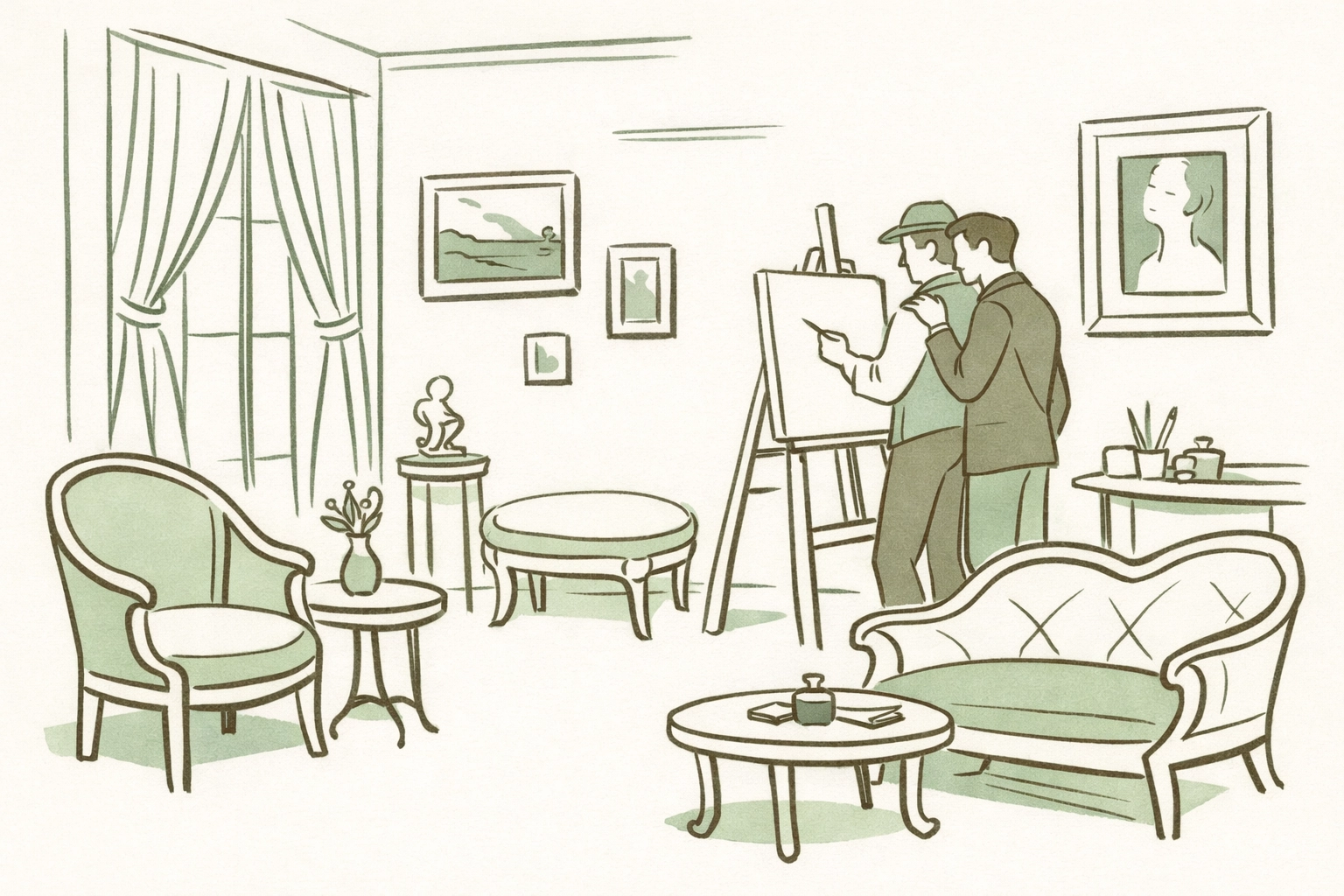 Parisian art salon 1910s where Lili Elbe found freedom to live authentically as transgender woman