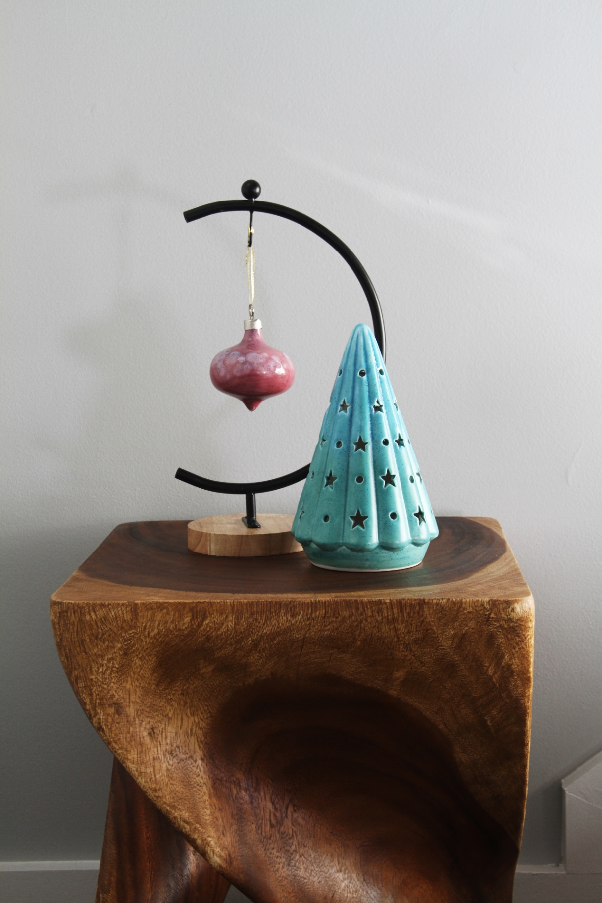 Ceramic Memorial Ornament and Tealight Tree Display