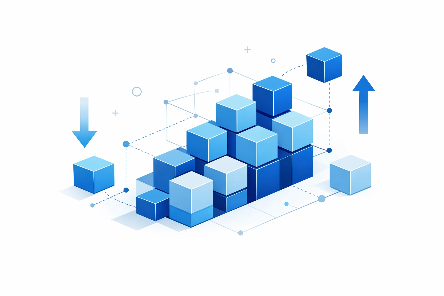 Business scalability illustration showing flexible IT infrastructure growth