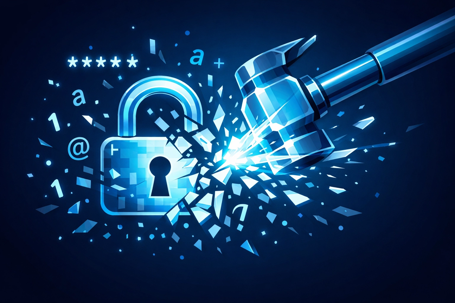 Weak passwords being cracked by hackers illustrating cybersecurity vulnerabilities for small businesses