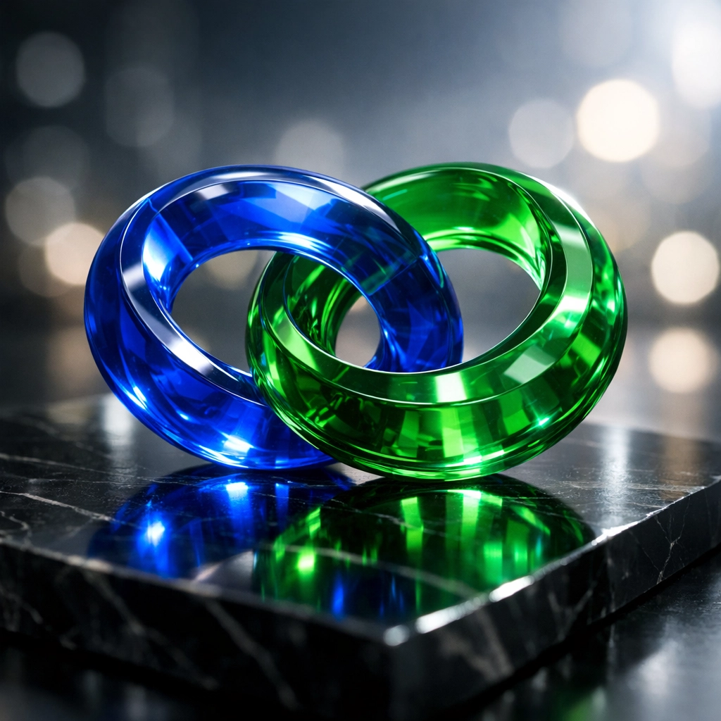 Interlocking loops illustrating a proxy swap strategy to maintain market exposure and manage wash-sale rules.