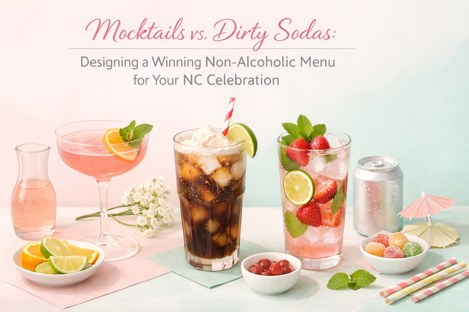 [HERO] Mocktails vs. Dirty Sodas: Designing a Winning Non-Alcoholic Menu for Your NC Celebration