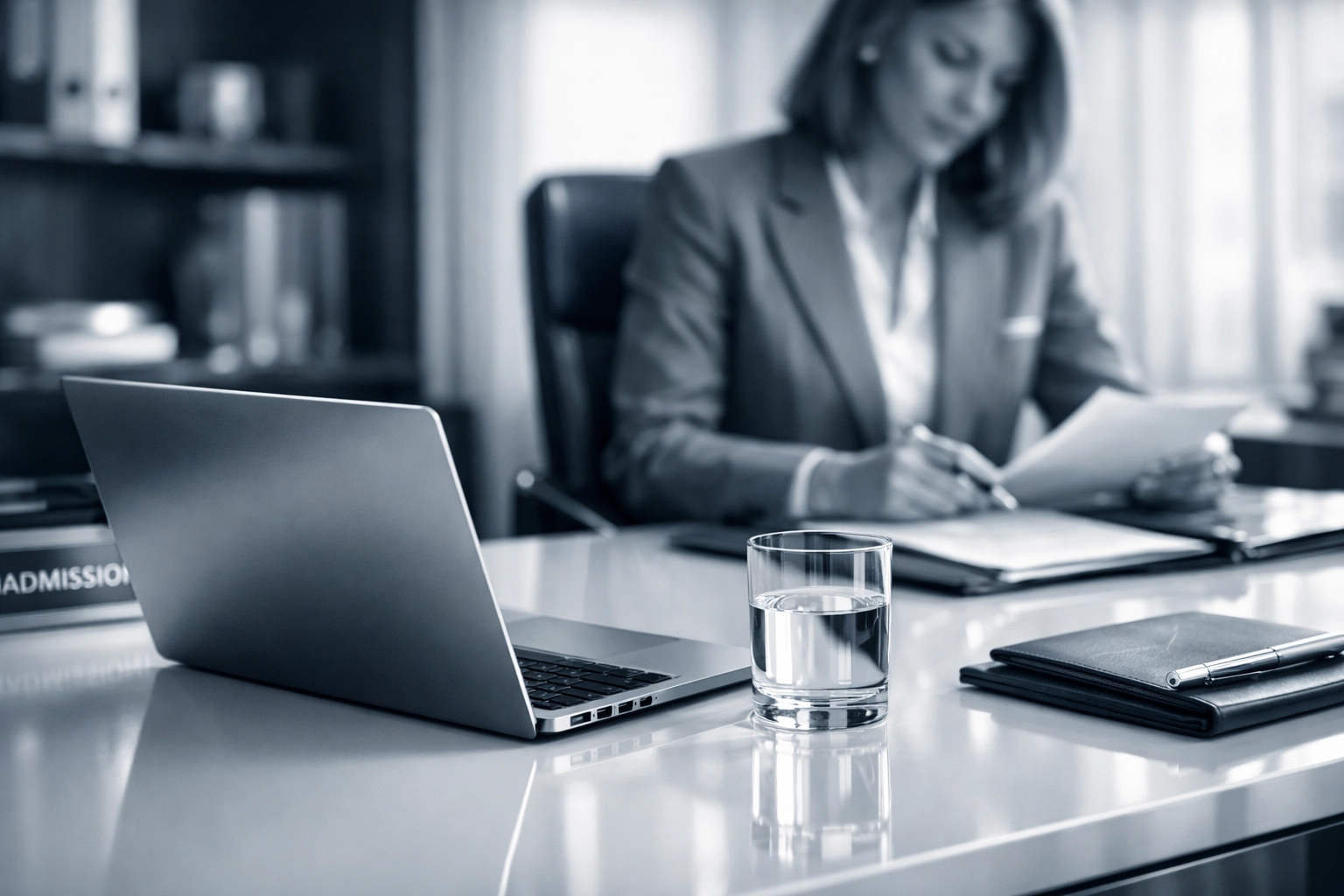 Admissions professional using back office outsourcing services to manage high seasonal application volumes.