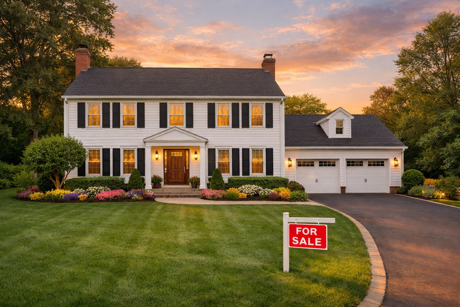 Well-maintained Connecticut colonial home with landscaping ready for sale in 2026 market
