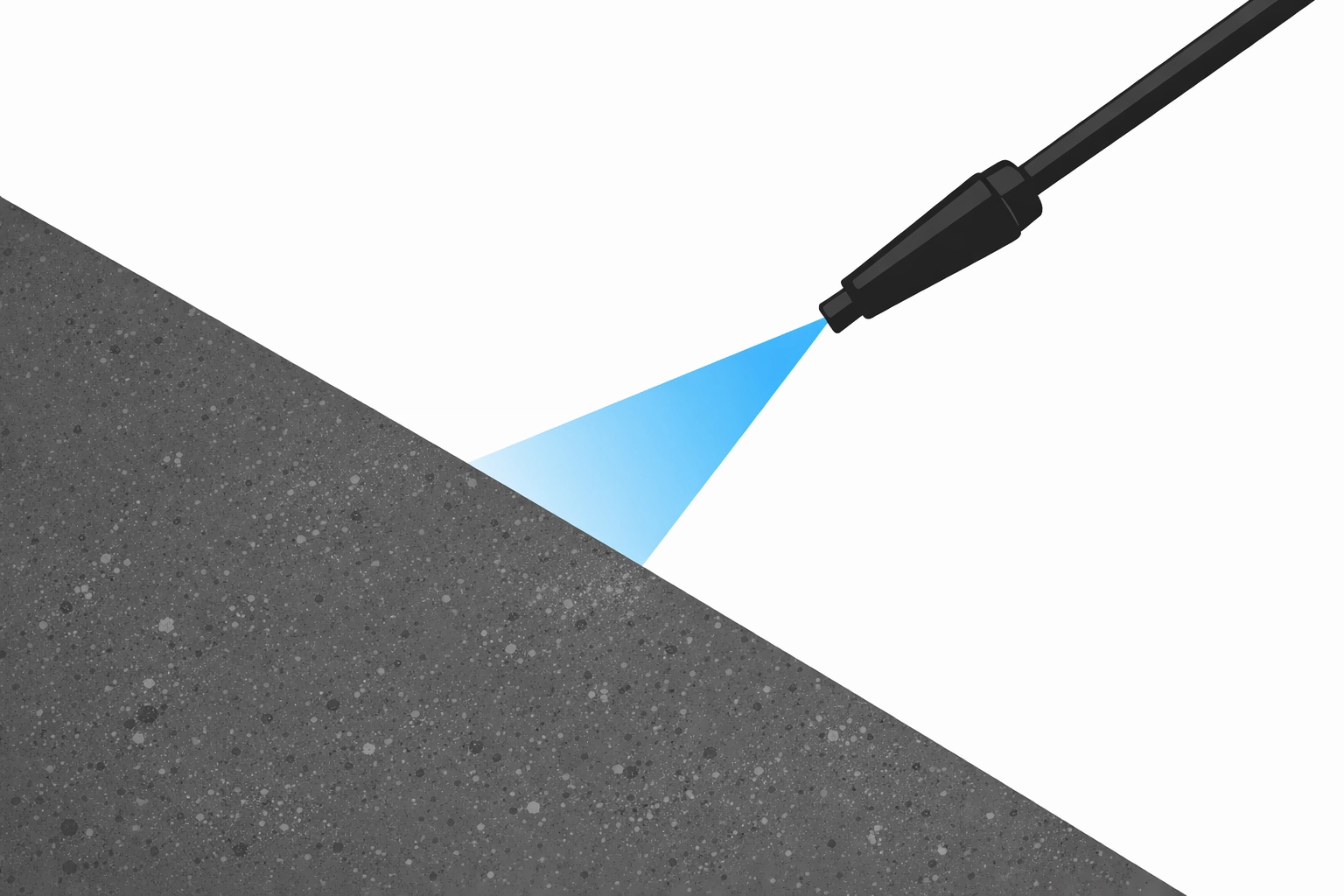 Professional pressure washing cleaning a dirty concrete driveway in Richmond