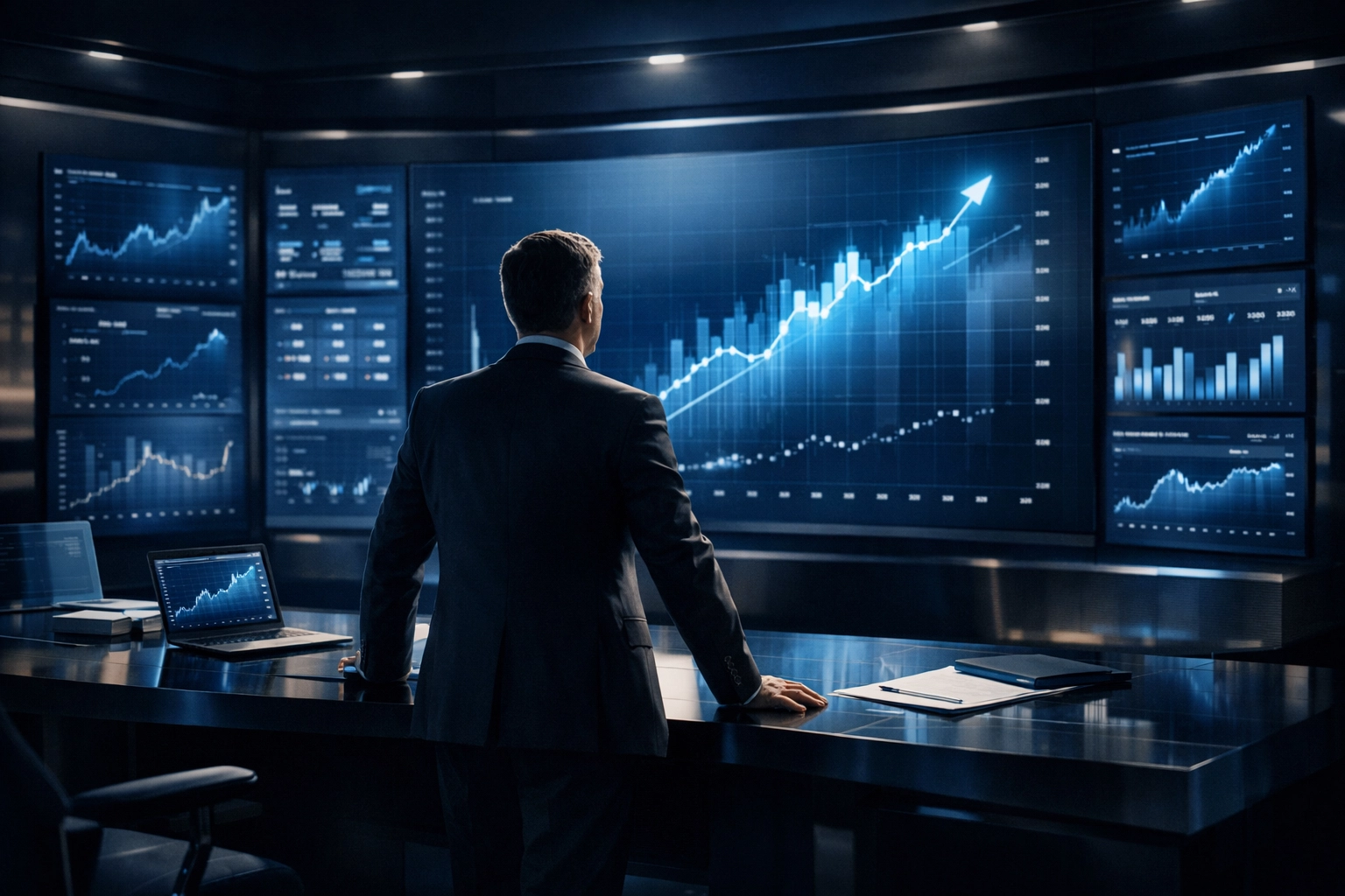 A high-tier business financing strategy visual with modern working capital analytics.