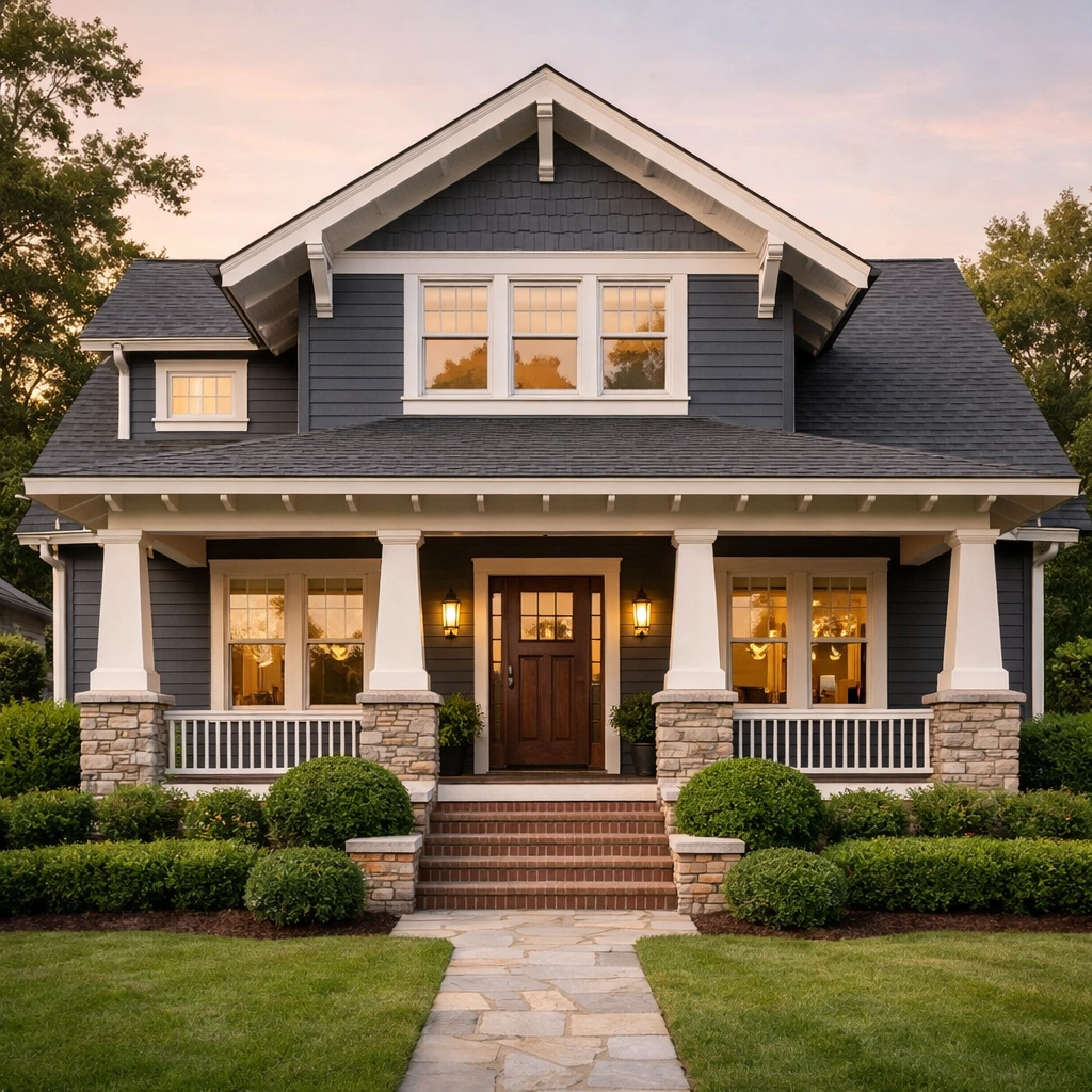 Stunning Atlanta craftsman home with durable exterior residential painting that lasts.