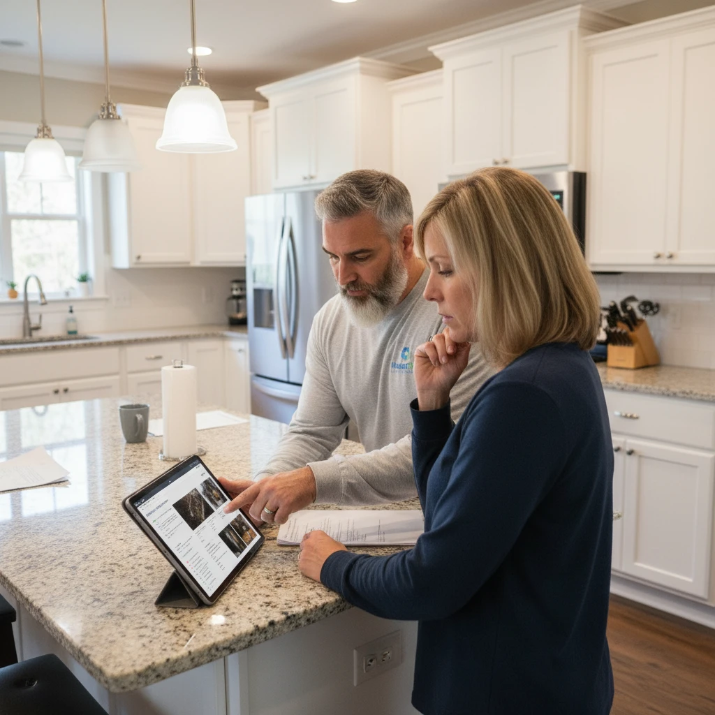 Mastertech Environmental Technician with Homeowner