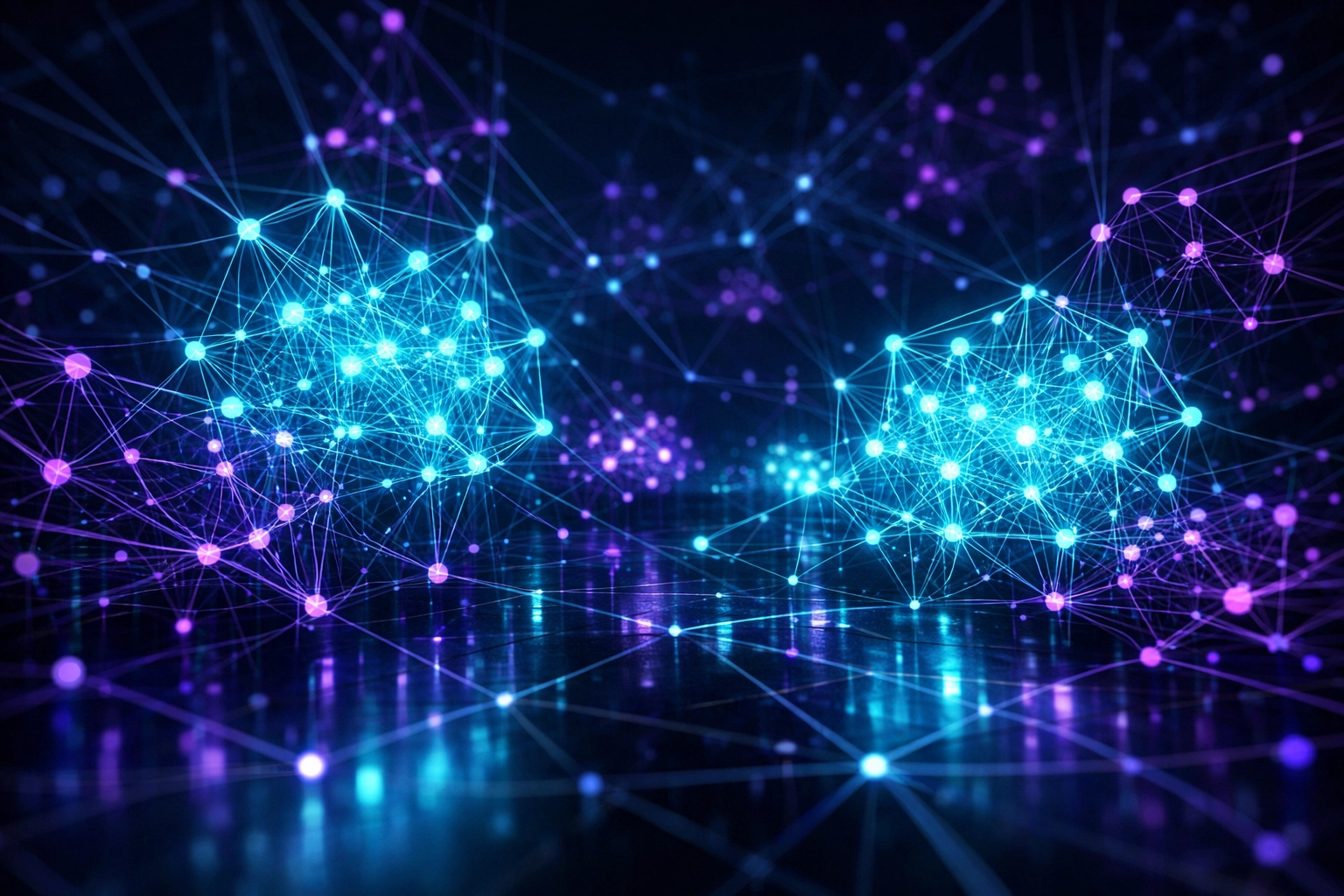 Visual representation of AI keyword clustering and semantic topic networks for SEO authority.