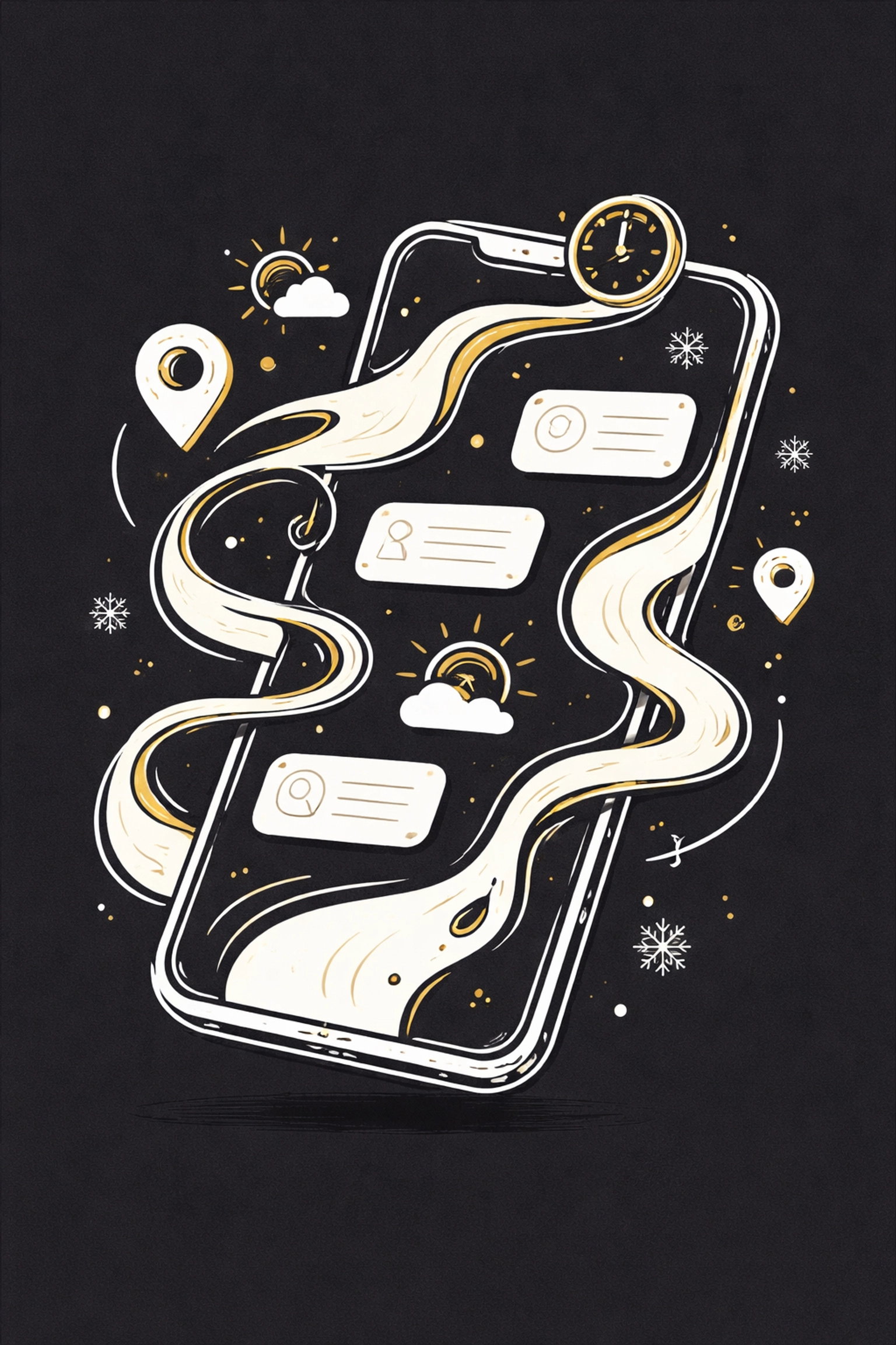 Minimalist smartphone illustration showing adaptive UI elements for contextual website user experiences