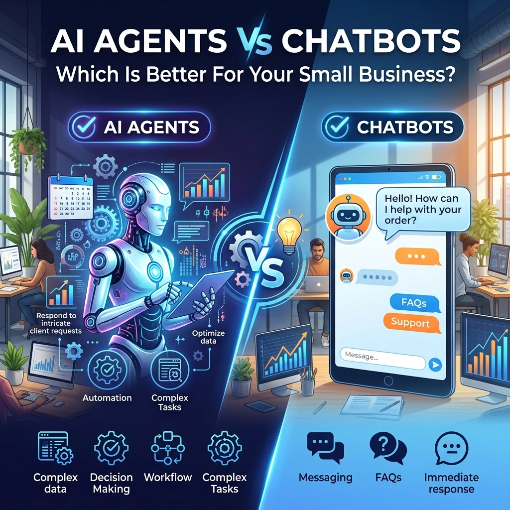 [HERO] AI Agents Vs Chatbots: Which Is Better For Your Small Business?