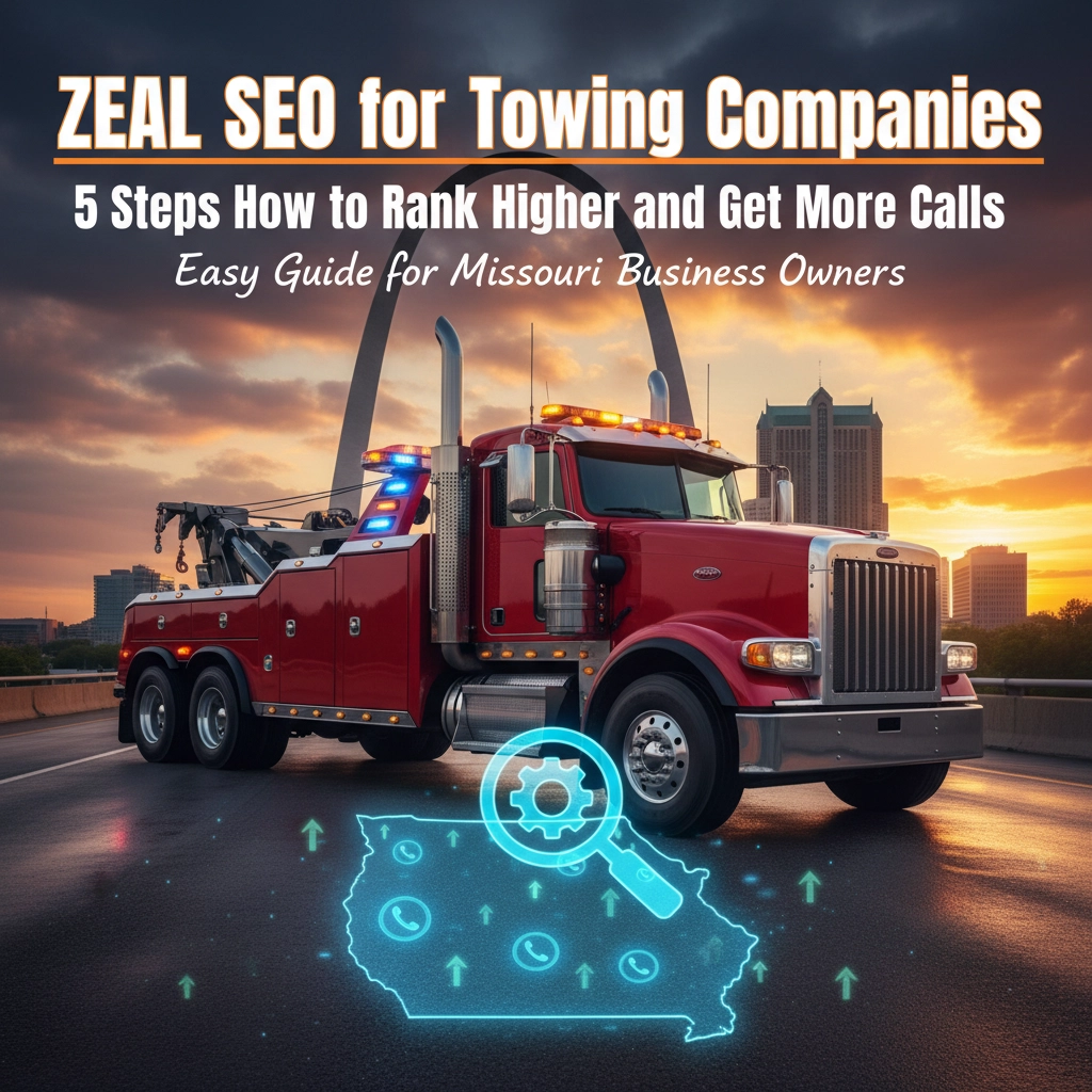ZEAL SEO for Towing Companies: 5 Steps How to Rank Higher and Get More Calls (Easy Guide for Missouri Business Owners)