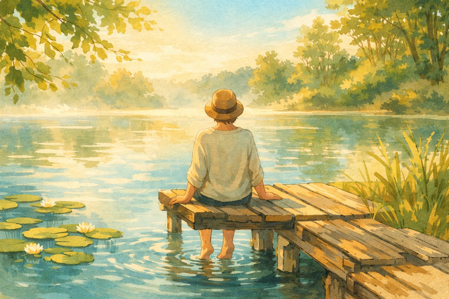 በጸጥታ ሐይቅ ዳር ባለው ወደብ ላይ በሰላም የሚያርፍ ሰው በእግዚአብሔር ላይ እምነትንና መታመንን ያሳያል