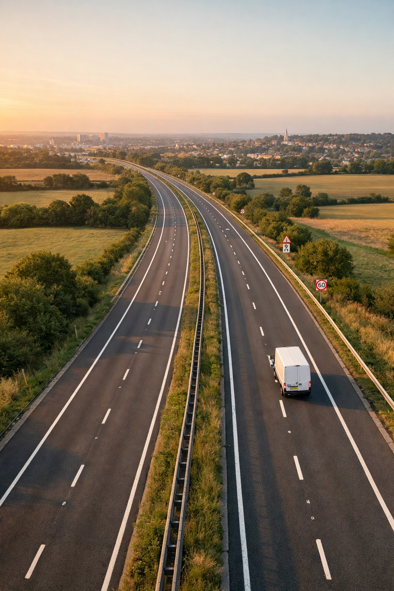 A10 road connecting Enfield to Hertford showing fast delivery routes for e-commerce