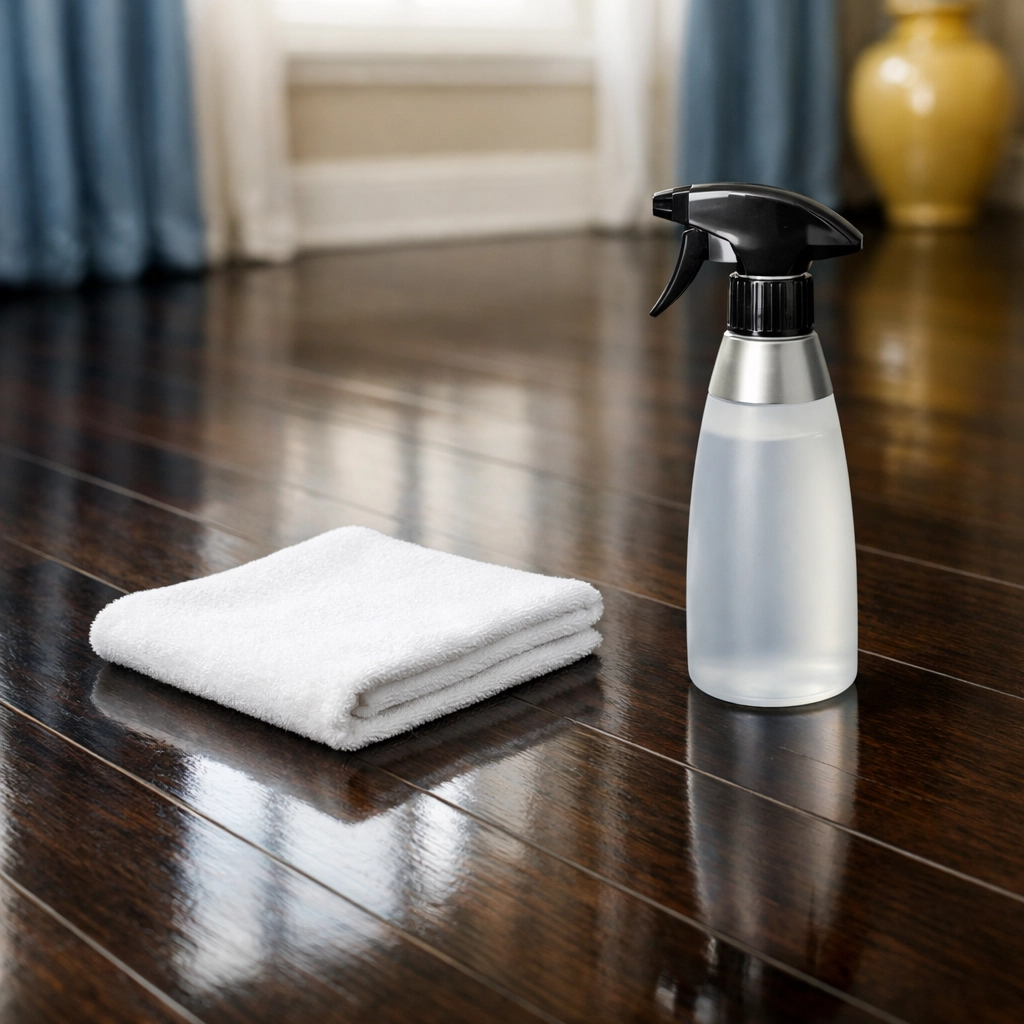 Polished hardwood floors in a Marlborough home highlighting efficient house cleaning techniques.