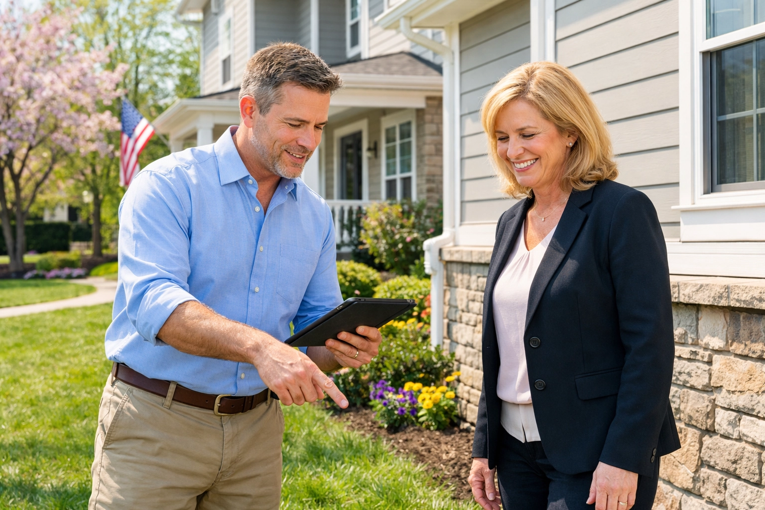 Renovation expert and Nashville property manager discussing exterior maintenance and foundation care.