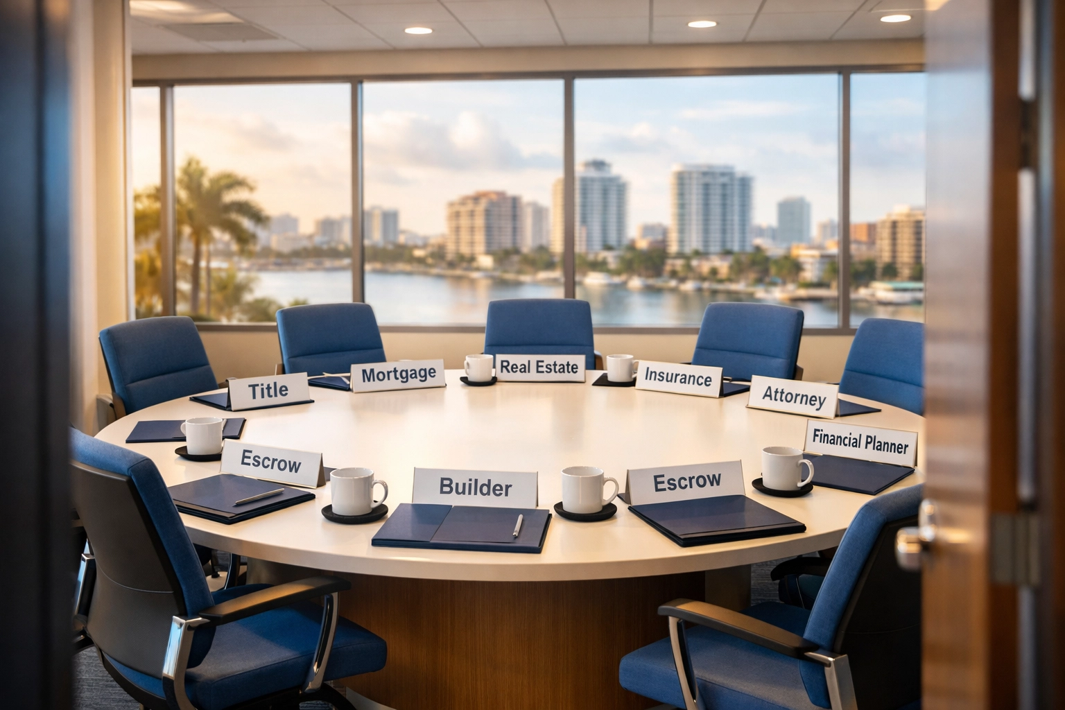 BNI Business Warriors meeting room with chairs for title, mortgage, real estate, and insurance professionals