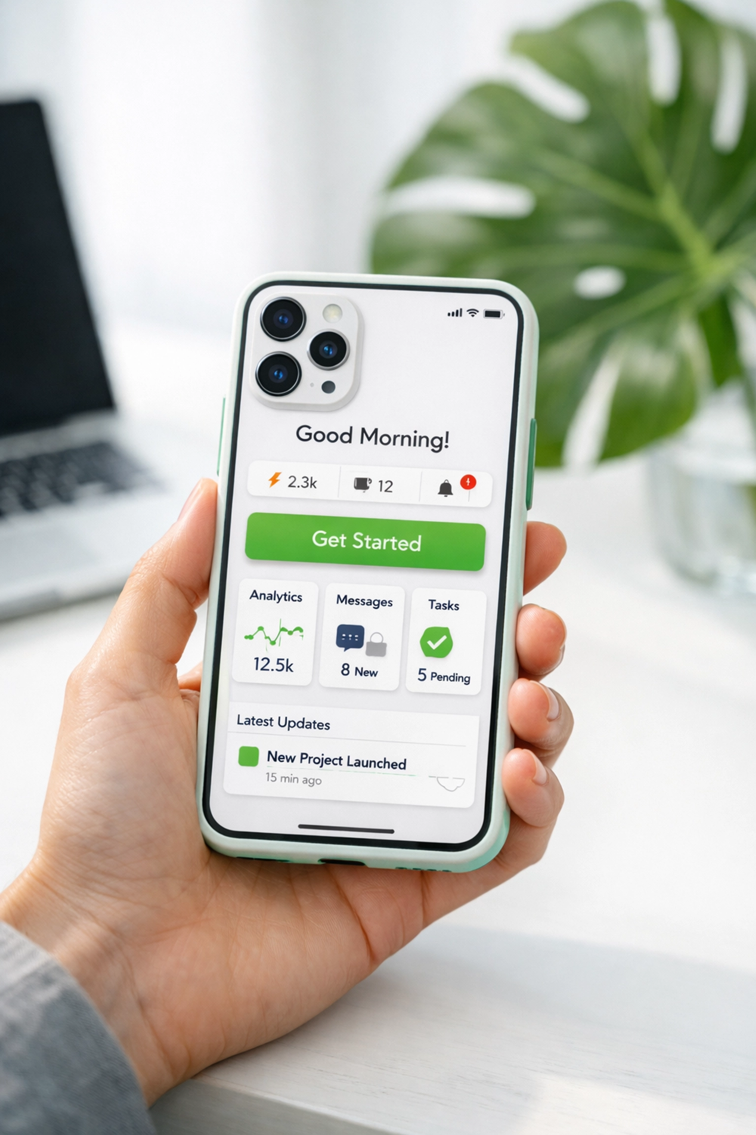 Person holding a smartphone demonstrating mobile-first indexing for small business websites.