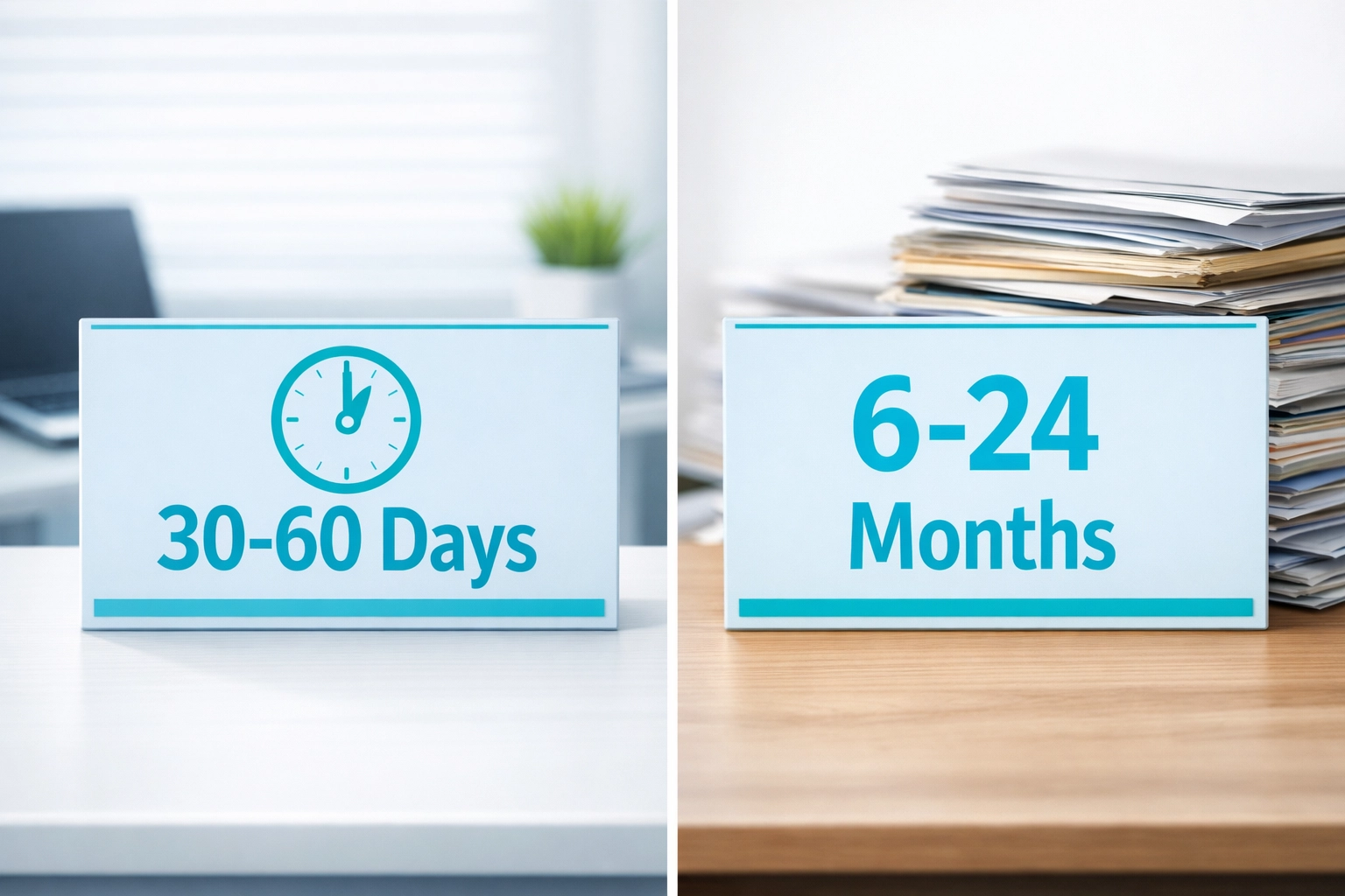 Comparison of expedited vs standard building permit timelines in Florida showing 30-60 days versus 6-24 months