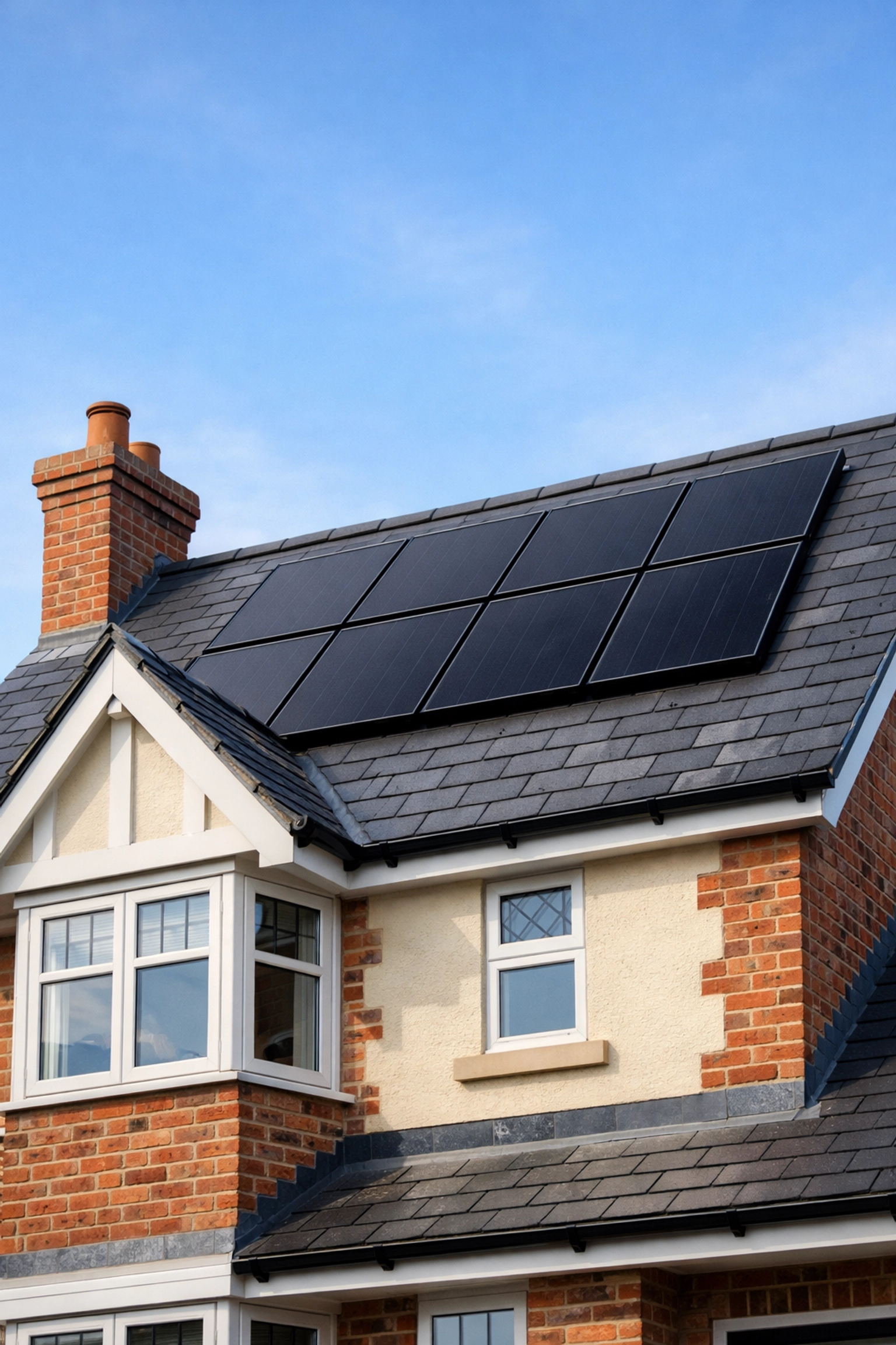 Professional solar PV installation on a modern UK home ensuring long-term manufacturer warranty protection.