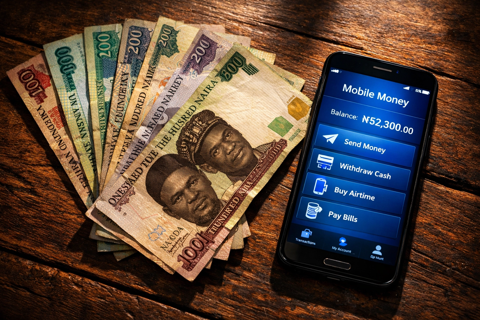 Nigerian naira currency and mobile payment options for door-to-door delivery services