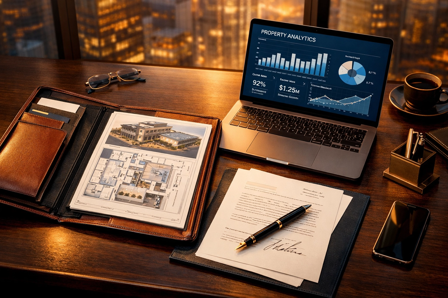 Real estate syndication blueprint and property analytics for commercial investment planning