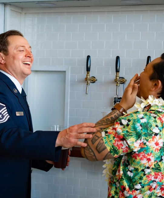 Guests enjoying drinks at Sip Happens tap truck