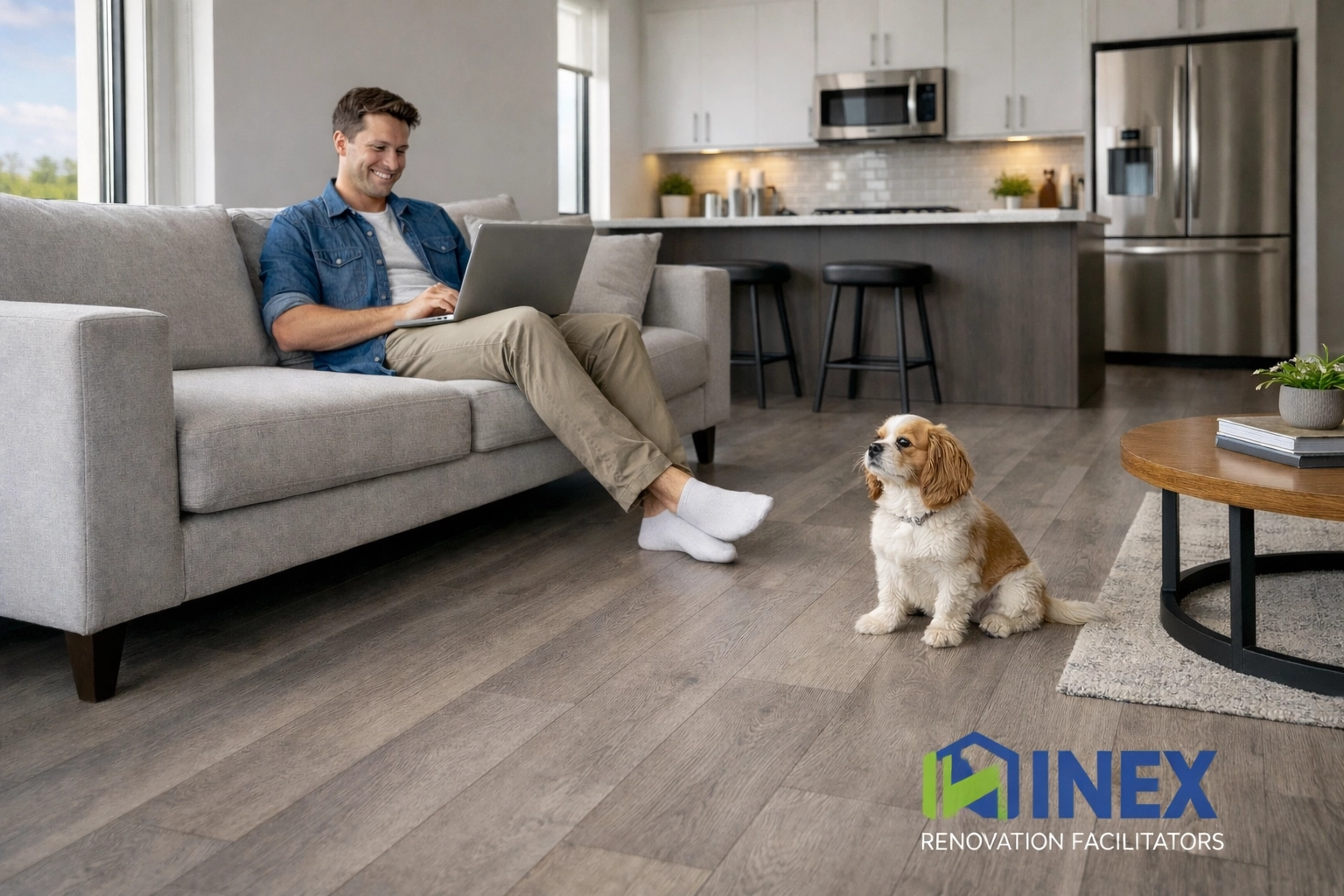 Modern rental property featuring durable LVP flooring and high-traffic kitchen upgrades for better tenant retention.