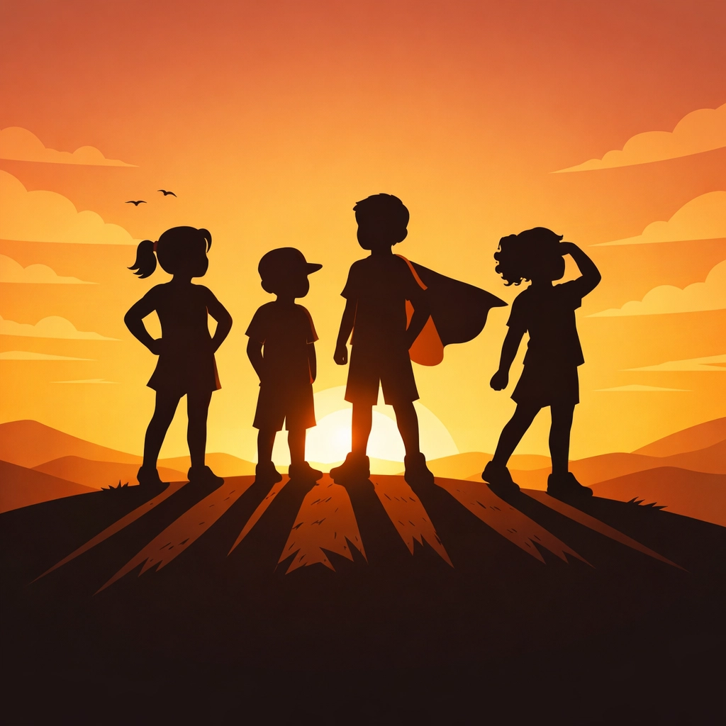 Children standing together discovering their God-given strengths and potential