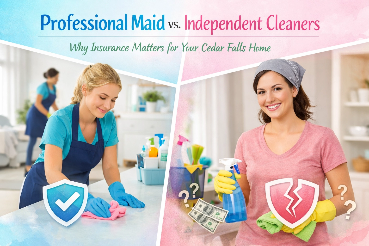 [HERO] Professional Maid Service vs. Independent Cleaners: Why Insurance Matters for Your Cedar Falls Home