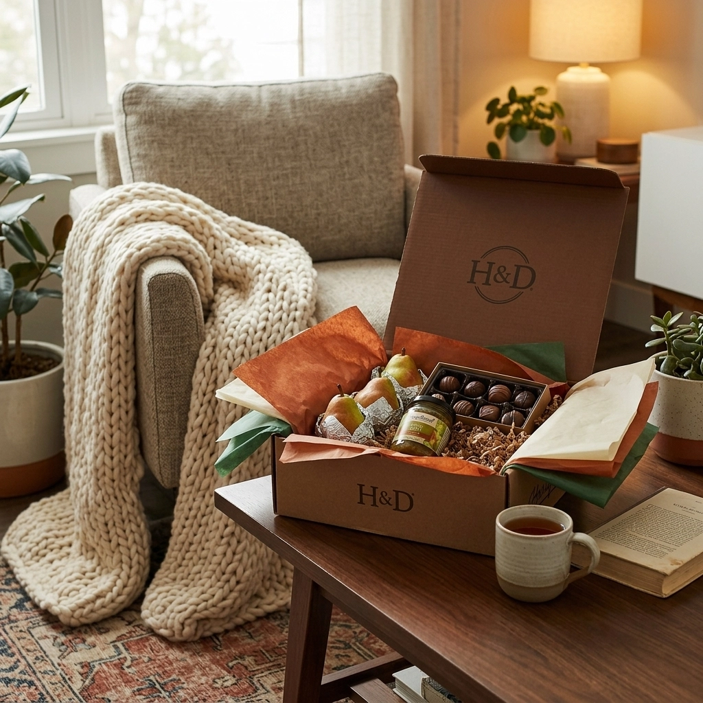 Cozy Gift Opening Scene