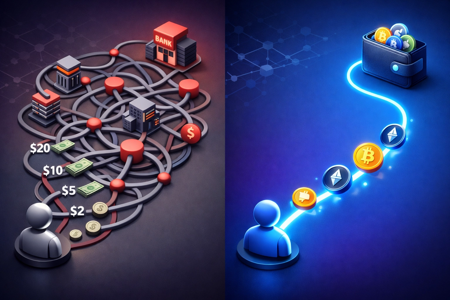 Self-custody Web3 payments vs traditional centralized payment processing pathways
