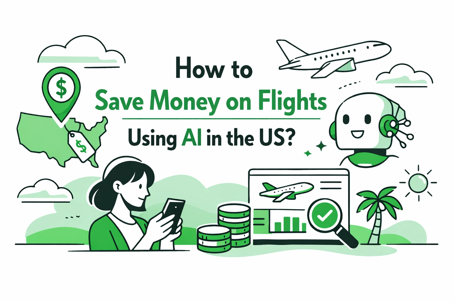 [HERO] How to save money on flights using AI in the US?