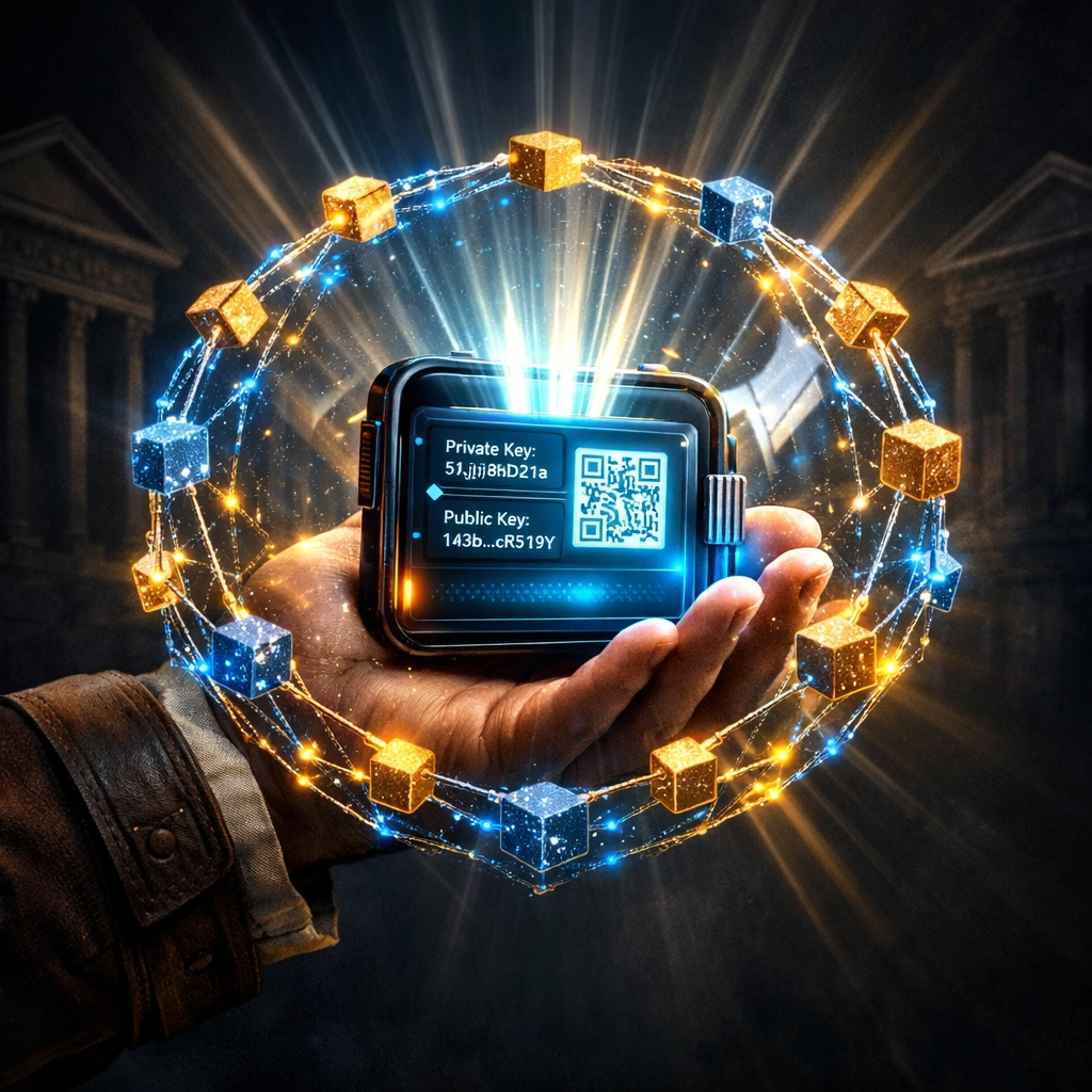 Self-custody crypto wallet with blockchain security for merchant financial control