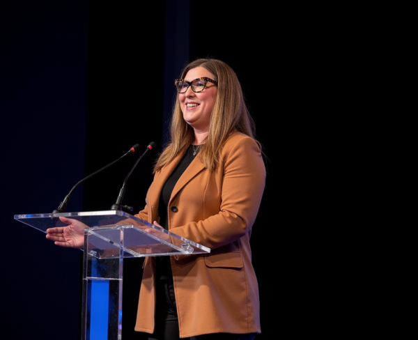 Woman Leader on Stage