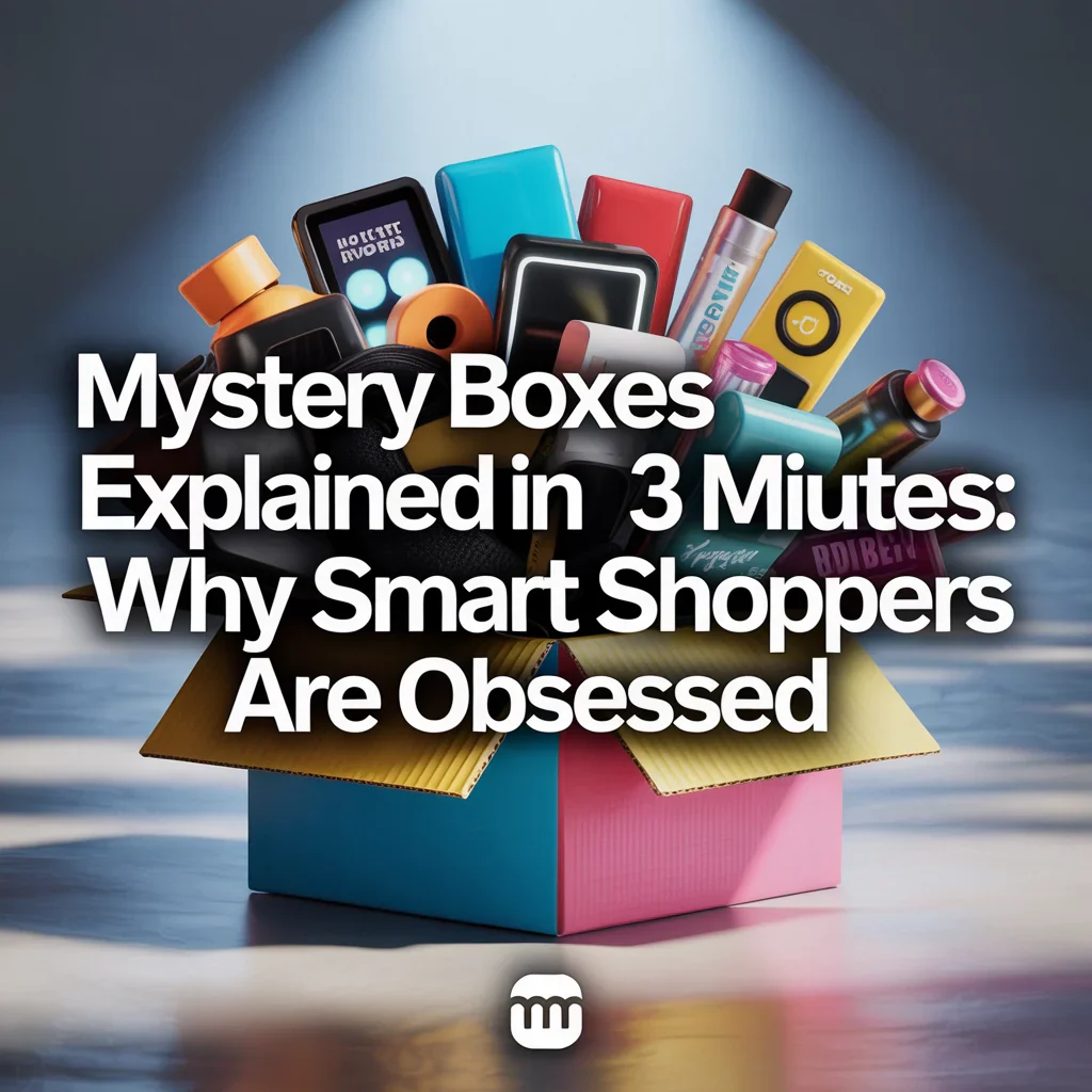 Colorful Mystery Box Overflowing with Products