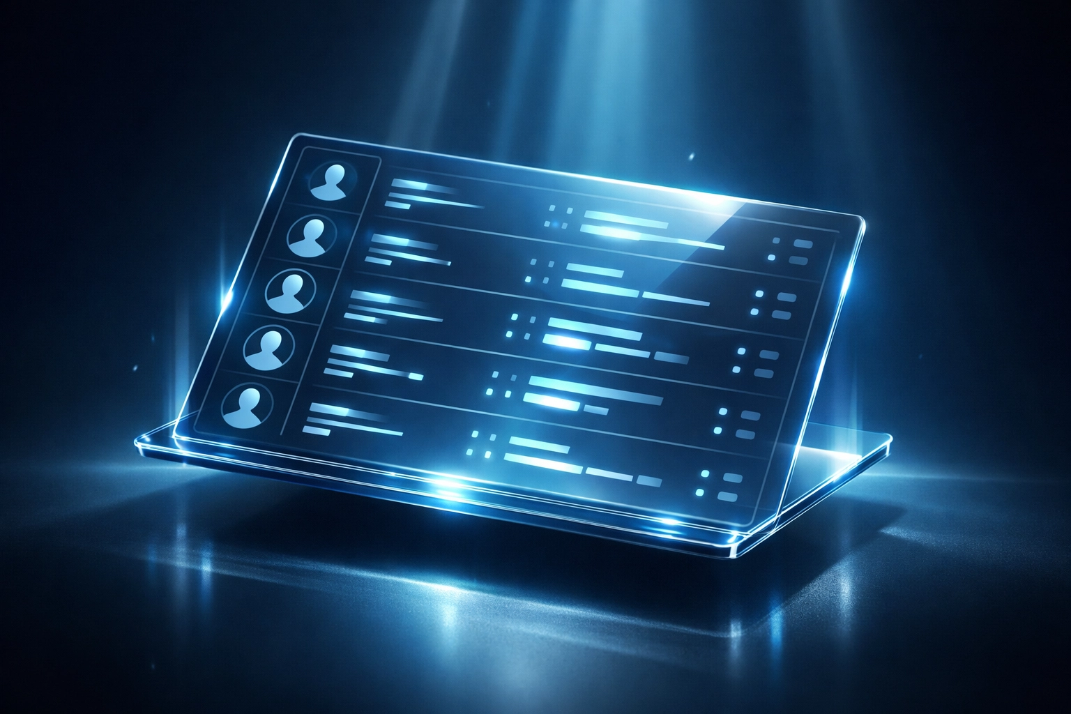 Digital interface showing a curated contact list for targeted real estate lead generation.