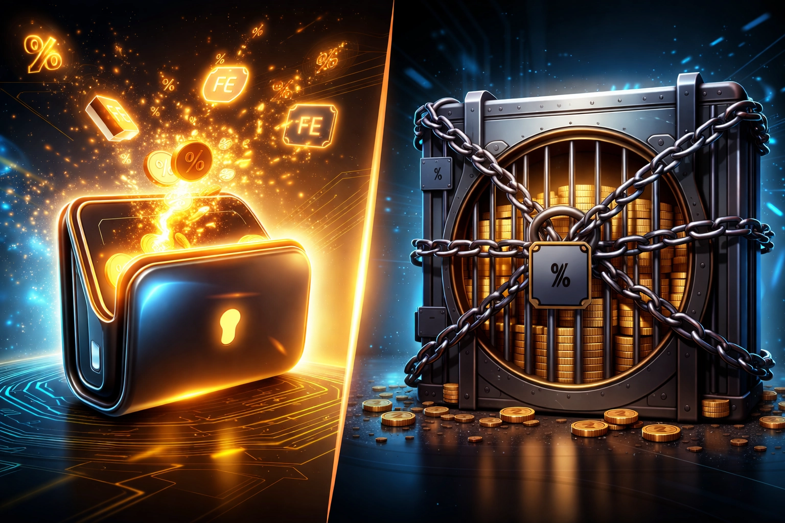 Comparison of instant-access digital wallets versus restricted custodial vaults in crypto payment systems for merchants